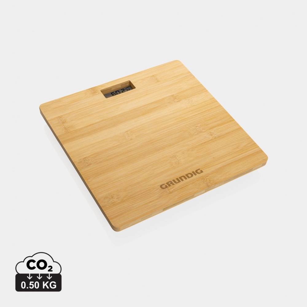 Logotrade promotional product image of: Grundig Bamboo Digital Body Scale