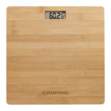 Logo trade business gifts image of: Grundig Bamboo Digital Body Scale