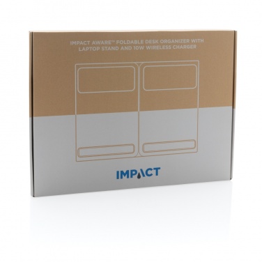 Logo trade corporate gift photo of: Impact AWARE RPET Foldable desk organizer with laptop stand