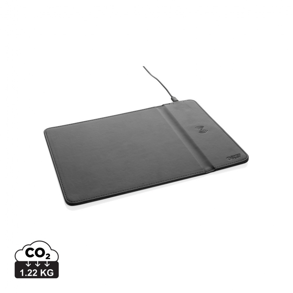 Logotrade advertising product image of: Swiss Peak RCS recycled PU 10W wireless charging mousepad