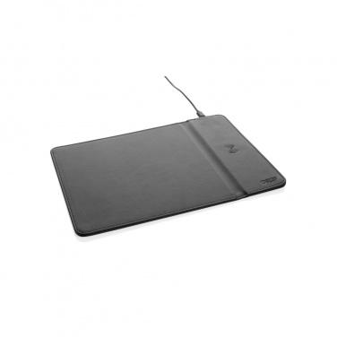 Logotrade promotional gift picture of: Swiss Peak RCS recycled PU 10W wireless charging mousepad