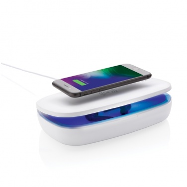 Logo trade business gift photo of: UV-C steriliser box with 5W wireless charger