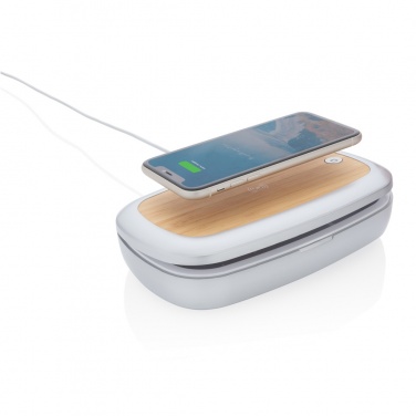 Logo trade advertising products image of: Rena UV-C steriliser box with 5W wireless charger