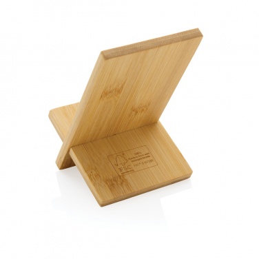 Logotrade promotional giveaway picture of: Bamboo phone stand in kraft box