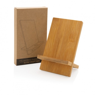 Logotrade business gifts photo of: Bamboo phone stand in kraft box