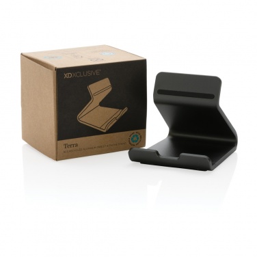 Logotrade promotional gift image of: Terra RCS recycled aluminium tablet & phone stand