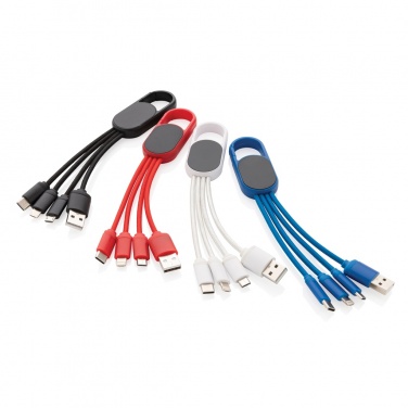 Logotrade advertising products photo of: 4-in-1 cable with carabiner clip