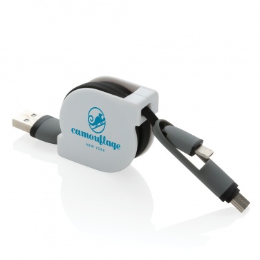Logo trade promotional items picture of: 3-in-1 retractable cable