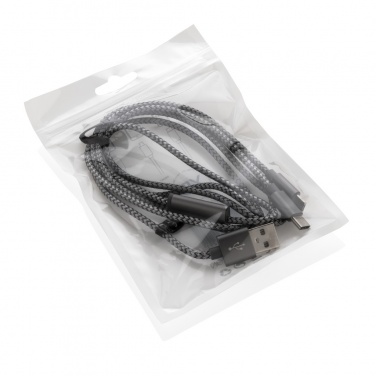 Logo trade corporate gift photo of: 3-in-1 braided cable