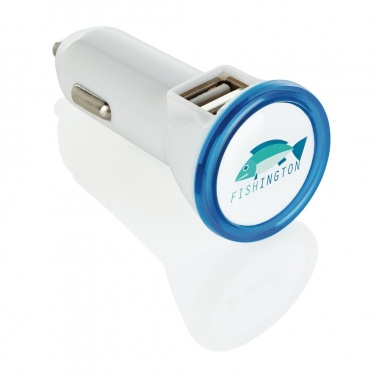 Logo trade promotional item photo of: Powerful dual port car charger