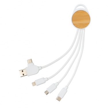 Logo trade advertising product photo of: RCS recycled plastic Ontario 6-in-1 round cable