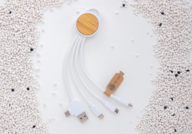 Logo trade business gift photo of: RCS recycled plastic Ontario 6-in-1 round cable