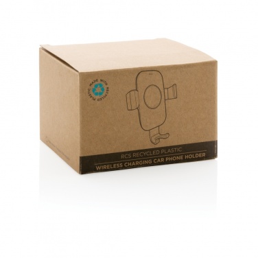 Logotrade advertising product image of: RCS recycled plastic 10W wireless charging car holder