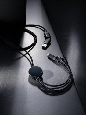 Logotrade promotional item image of: Terra RCS recycled aluminium 120cm 6-in-1 cable