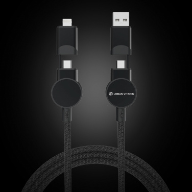 Logo trade promotional merchandise photo of: Oakland RCS recycled plastic 6-in-1 fast charging 45W cable