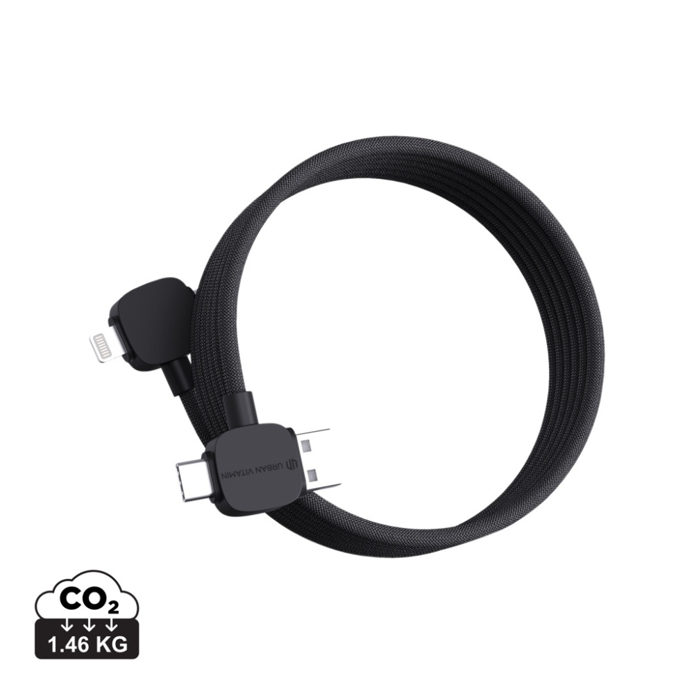 Logo trade advertising products picture of: Urban Vitamin Stockton 65W RCS RTPE/RPET magnetic cable