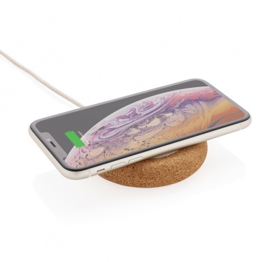 Logo trade promotional item photo of: Cork and Wheat 5W wireless charger
