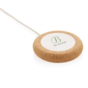Logo trade promotional product photo of: Cork and Wheat 5W wireless charger