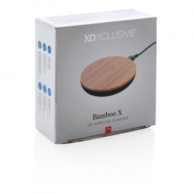 Logo trade promotional giveaway photo of: Bamboo X 5W wireless charger