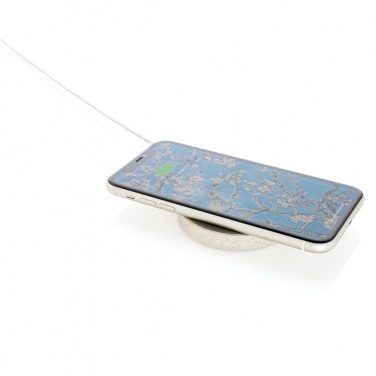 Logotrade promotional gifts photo of: Wheat Straw 5W round wireless charging pad