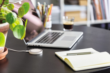 Logotrade corporate gift picture of: Wheat Straw 5W round wireless charging pad