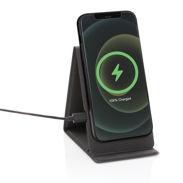 Logo trade promotional items image of: Artic Magnetic 10W wireless charging phone stand