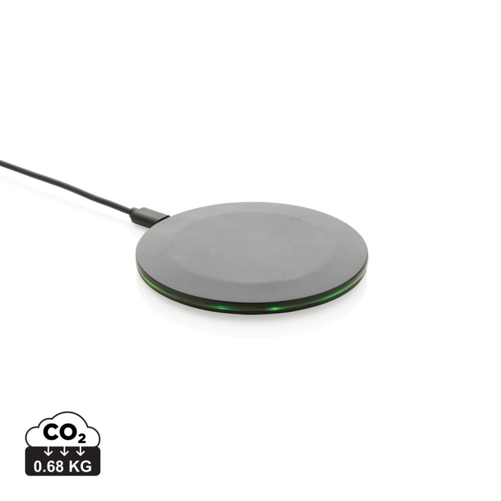 Logo trade promotional items image of: RCS recycled plastic 15W Wireless fast charger