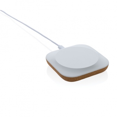 Logo trade promotional merchandise image of: Oregon RCS recycled plastic and cork 10W wireless