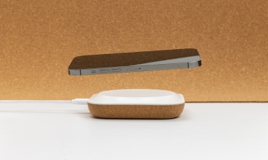 Logo trade promotional merchandise photo of: Oregon RCS recycled plastic and cork 10W wireless