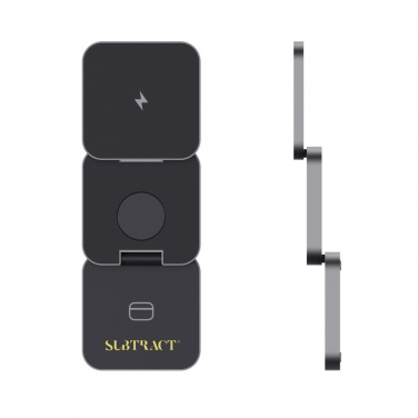 Logotrade advertising product picture of: Terra RCS recycled aluminum foldable 3 in 1 15W charger