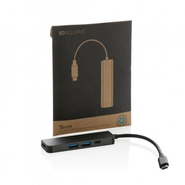 Logo trade business gift photo of: Terra RCS recycled aluminum hub with HDMI input