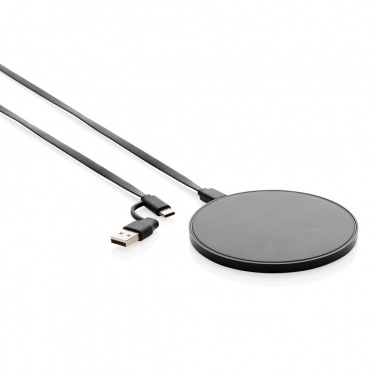 Logotrade corporate gift image of: RCS standard recycled plastic 10W wireless charger