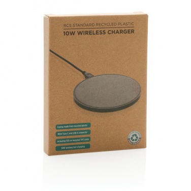 Logotrade business gift image of: RCS standard recycled plastic 10W wireless charger