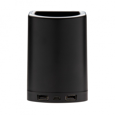 Logotrade promotional merchandise image of: Light up logo 5W wireless charging pen holder