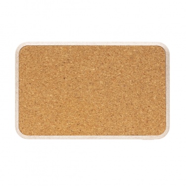 Logo trade promotional gifts image of: Cork and Wheat 5.000 mAh pocket powerbank