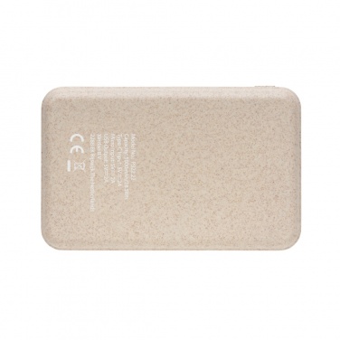 Logo trade advertising products image of: Cork and Wheat 5.000 mAh pocket powerbank