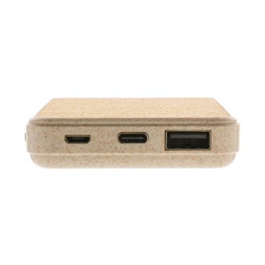Logo trade corporate gifts picture of: Cork and Wheat 5.000 mAh pocket powerbank