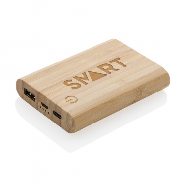 Logotrade advertising product picture of: Bamboo 5.000 mAh powerbank