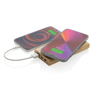 Logotrade advertising products photo of: Bamboo 8.000 mAh 5W wireless powerbank