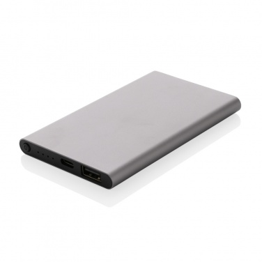 Logo trade promotional gifts picture of: RCS recycled plastic/aluminum 4000 mah powerbank with type C