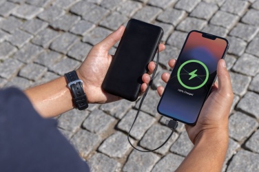 Logo trade promotional items image of: Lockhart RCS recycled plastic 10.000 with integrated cables