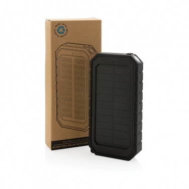 Logotrade promotional product picture of: RCS recycled plastic Solar powerbank with 10W Wireless