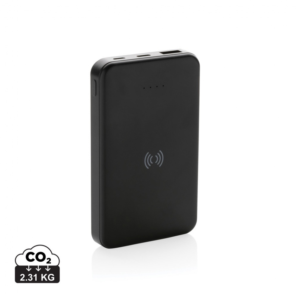 Logotrade promotional item picture of: RCS recycled plastic 5.000 mAh 5W wireless powerbank