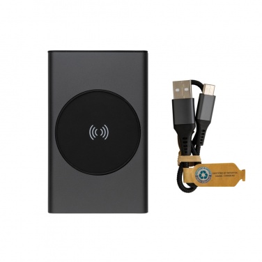 Logotrade corporate gift picture of: Terra RCS recycled aluminium 5000 mAh powerbank 5W wireless