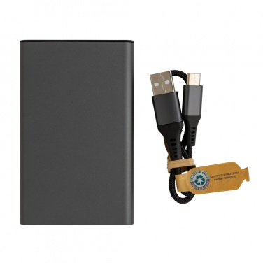 Logotrade promotional gift image of: Terra RCS recycled aluminium powerbank 5.000 mAh
