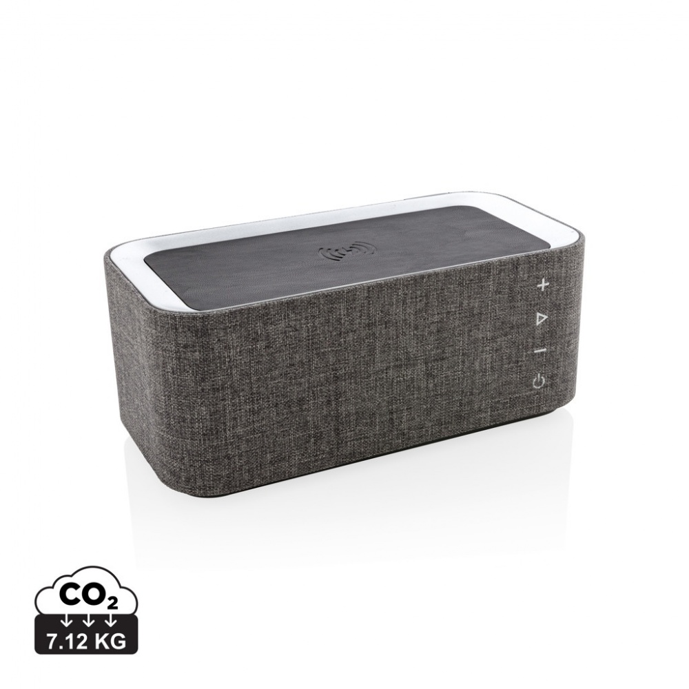 Logo trade promotional merchandise image of: Vogue wireless charging speaker