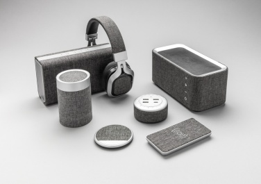 Logo trade promotional giveaways image of: Vogue wireless charging speaker