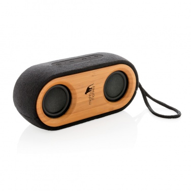 Logo trade promotional products picture of: Bamboo X double speaker