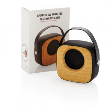 Logotrade promotional item picture of: Bamboo 3W Wireless Fashion Speaker