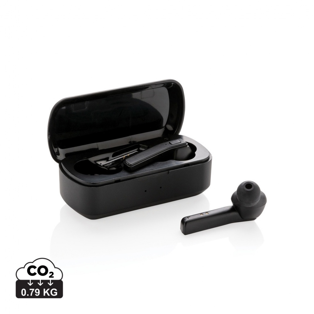 Logo trade promotional giveaways image of: Free Flow TWS earbuds in charging case